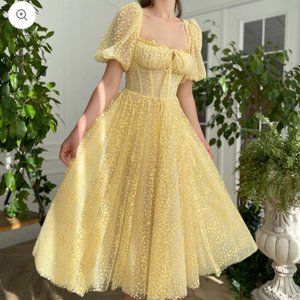 Teuta Matoshi Daffodil Dreams Dress, Size 8